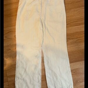 J. Jill 100% Linen White Pants with Pockets 16T Tall Fully Lined